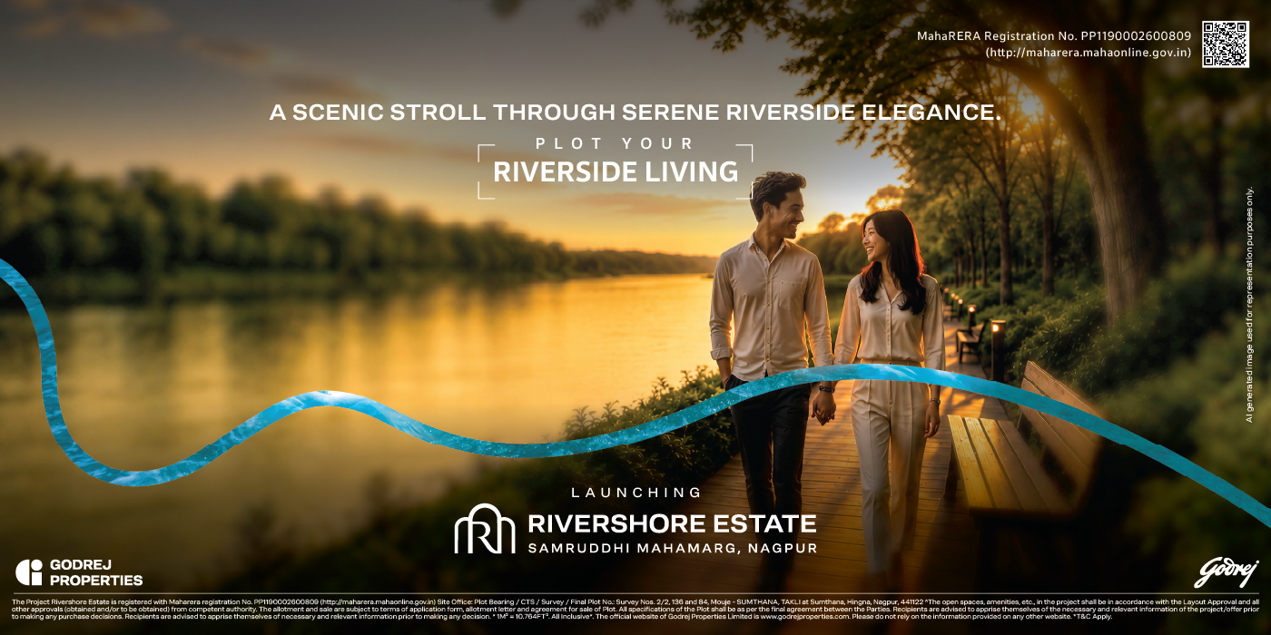 Artist's impression of riverside living at Godrej RiverShore Estate